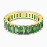 Green, gold-tone plated