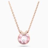 Pink, rose-gold tone plated
