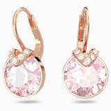 Pink, rose-gold tone plated