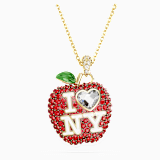 Red, gold-tone plated