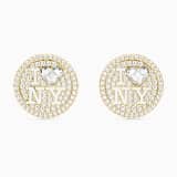 White, gold-tone plated