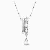 Dextera pendant, Mixed cuts, White, Rhodium plated | Swarovski