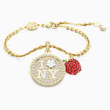 White, gold-tone plated