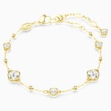 Millenia ブレスレット スクエア・カット, 小, ホワイト, ロジウム アクセサリー