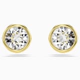 Imber スタッドピアス, ラウンドカット, ホワイト, ゴールド