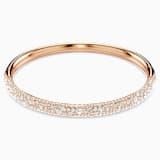 Sublima bangle, Snow pavé, White, Rhodium plated | Swarovski