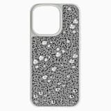 High smartphone case, Scattered design, iPhone® 16 Pro, Silver