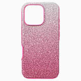 High smartphone case, iPhone® 16 Pro, Silver Tone | Swarovski