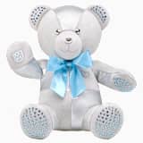 Light Blue, rhodium plated