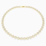 White, gold-tone plated
