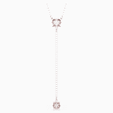 Stilla Attract ネックレス, ラウンドカット, ホワイト, ロジウム・プレーティング | Swarovski