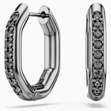 SWAROVSKI◆Dextera オクタゴン フープピアス◆ギフトにも最適 Dextera フープピアス, オクタゴンシェイプ, 小, ホワイト