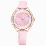 Pink, rose-gold tone plated