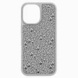 High smartphone case, Flat Back crystals, iPhone® 17, Silver tone