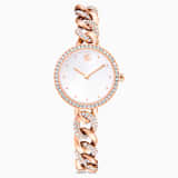 White, rose-gold tone plated