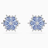 ★SWAROVSKI★Magic Stud クリスタル 雪の結晶 スタッズピアス Magic スタッドピアス, スノーフレーク, ホワイト, ロジウム