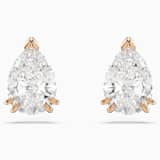 【美品】スワロフスキー Stilla スタッドピアス ペアカット ローズゴールド Stilla スタッドピアス, ペアカット, ホワイト, ローズゴールド