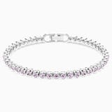 Imber Emily Tennisブレスレット, ラウンドカット, グレー, ロジウム