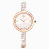 White, rose-gold tone plated