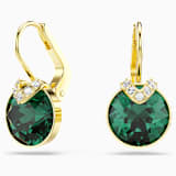 Green, gold-tone plated