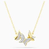White, gold-tone plated