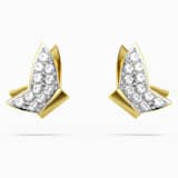White, gold-tone plated
