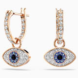 Multi-coloured, rose-gold tone plated