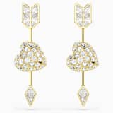 White, gold-tone plated