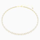 White, gold-tone plated