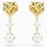 White, gold-tone plated