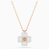 White, rose-gold tone plated