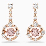 Multi-coloured, rose-gold tone plated