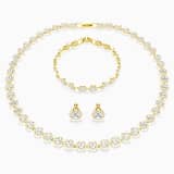 White, gold-tone plated