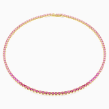 Pink, gold-tone plated