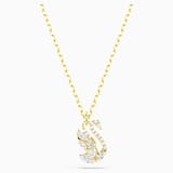 Blanc, placage de ton or