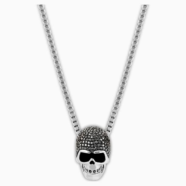 Taddeo Skull 链坠, 黑色, 多种金属润饰 - Swarovski, 1180839