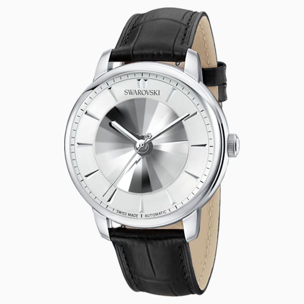 Atlantis限定版男士自动机械腕表, 真皮表带, 白色, 不锈钢 - Swarovski, 5364206
