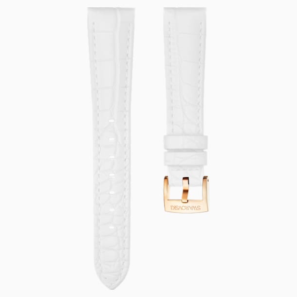17MM 表带, 白色, 镀玫瑰金色调 - Swarovski, 5419168