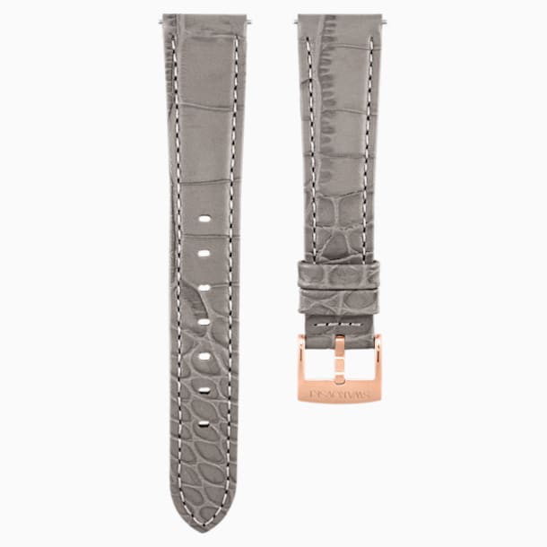 17mm 表带, 灰褐色, 镀玫瑰金色调 - Swarovski, 5455156
