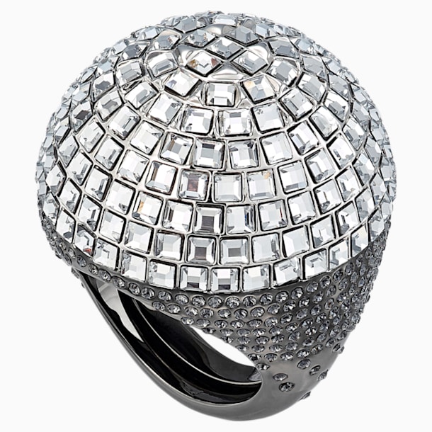 Celestial Fit 鸡尾酒戒指, 灰色, 黑钌 - Swarovski, 5511384