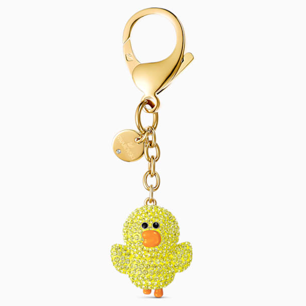 Line Friends 手袋坠饰, 黄色, 镀金色调 - Swarovski, 5517663