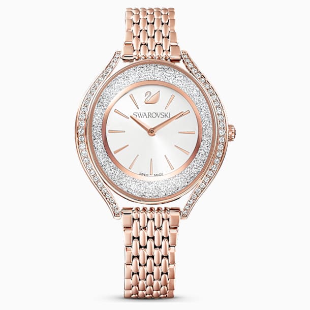 Crystalline Aura 腕表, 金属手链, 玫瑰金色调, 玫瑰金色调 PVD - Swarovski, 5519459