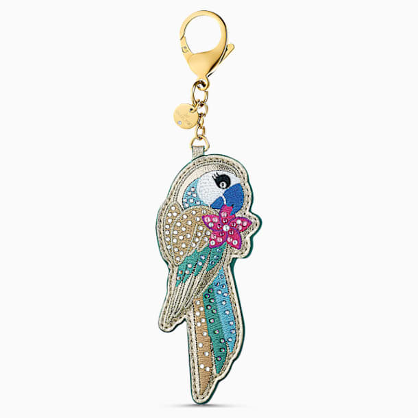 Tropical Parrot 手袋坠饰, 深色渐变, 镀金色调 - Swarovski, 5520615