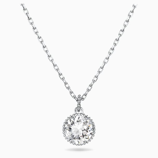 Birthstone 链坠, 四月, 白色, 镀铑 - Swarovski, 5522775