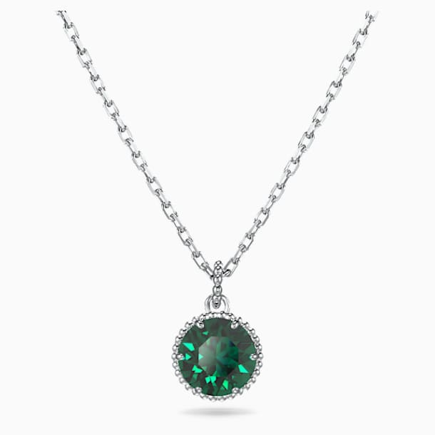 Birthstone 链坠, 五月, 绿色, 镀铑 - Swarovski, 5522776