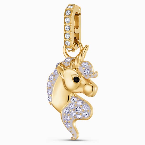 Out of this World Unicorn Charm, 紫罗兰, 镀金色调 - Swarovski, 5531527