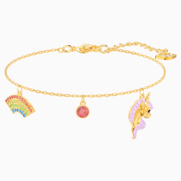 Out of this World Unicorn 手链, 彩色设计, 镀金色调 - Swarovski, 5531531
