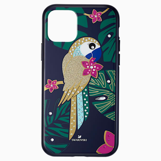 Tropical Parrot 智能手机防震保护套, iPhone® 11 Pro, 深色渐变 - Swarovski, 5534015