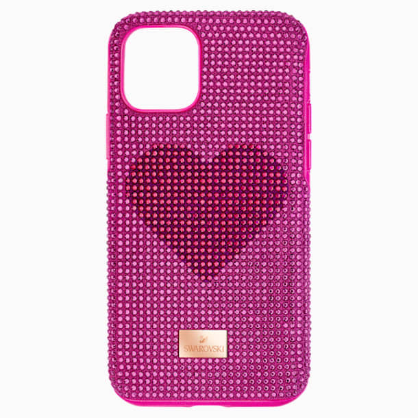 Crystalgram Heart 智能手机防震保护套, iPhone® 11 Pro, 粉红色 - Swarovski, 5540723