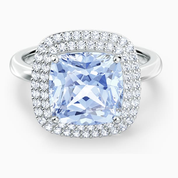 Bague Fantaisie Pierre Bleue Sur Métal Couleur Cuivre - Occasion Bon état